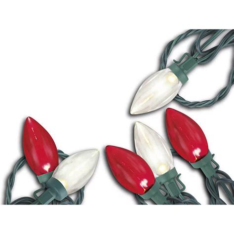 Red white c9 christmas lights - 50ct Green LED Faceted C9 Christmas... 50ct Green LED Faceted C9 Christmas Light Set, 20.25ft Green Wire. $24.99. Quick view. Pack of 4 Faceted Transparent Red L... Pack of 4 Faceted Transparent Red LED C9 Christmas Replacement Bulbs. $7.99.